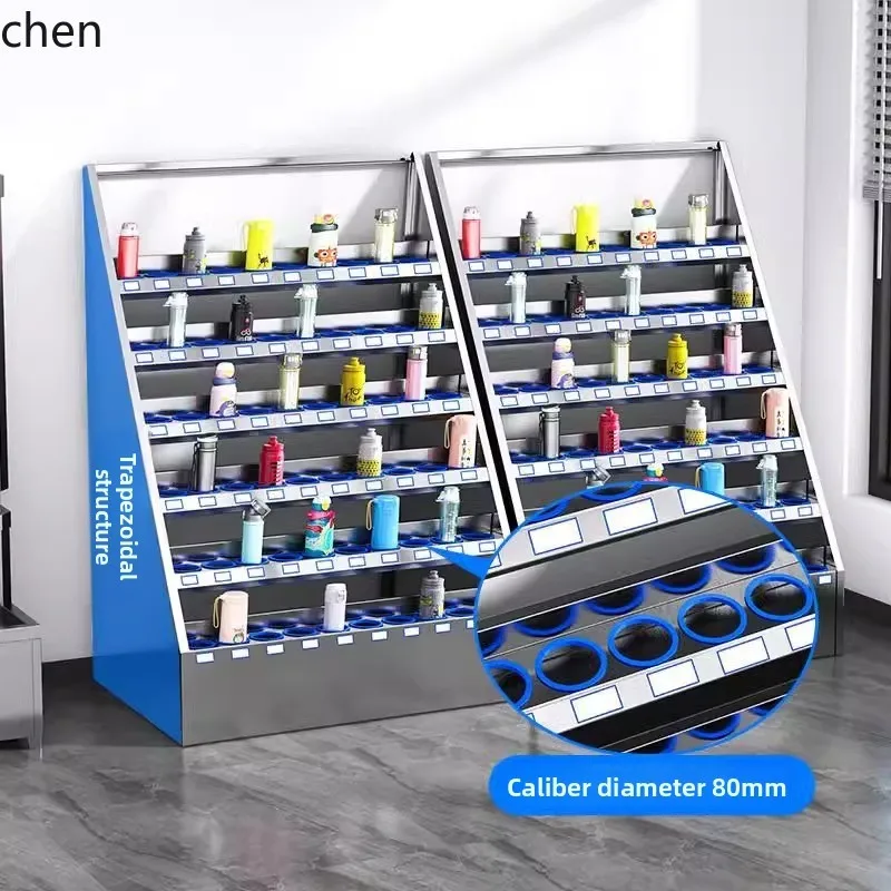 HXL Stainless Steel Water Cup Holder Employee Workshop Tea Cup Storage Rack Stainless Steel