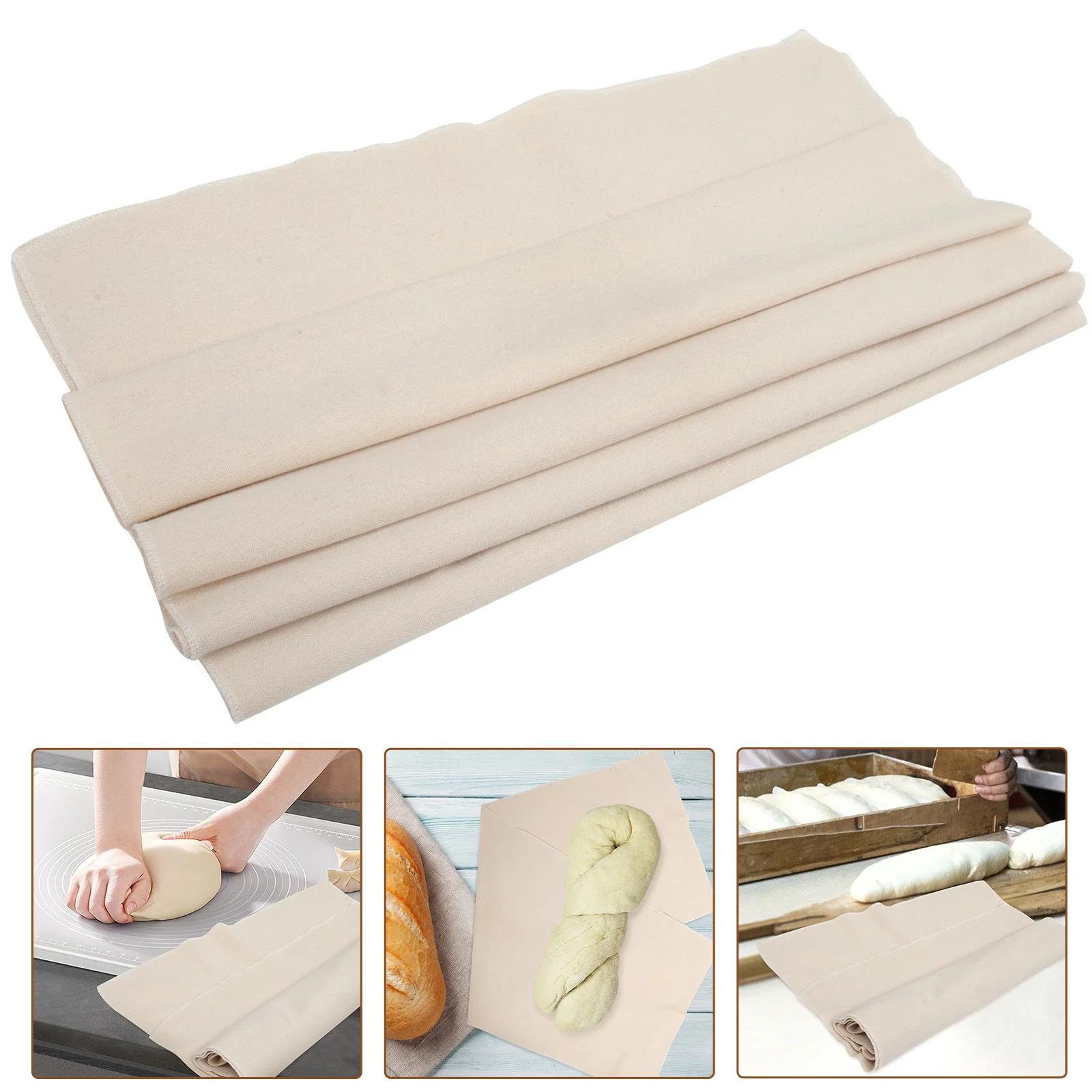 

Dough Fermented Cloth Thick Material Bread Baking Liner Large Size Pastry Making Cotton Fabric Kitchen Accessories