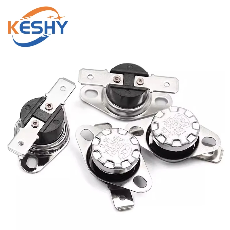 1-10PCS KSD301 Temperatur Controller Schalter Normalerweise Geschlossen Normalerweise Offen Bakelit 45C 75C 85C 110C 150C 180C Grad 250V/10A