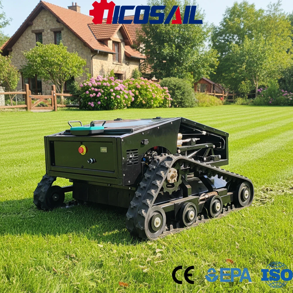 

Custom 800mm Lawn Mower Euro 5 Eco Engine CE Certified Remote Controlled Grass Cutter for Field Use