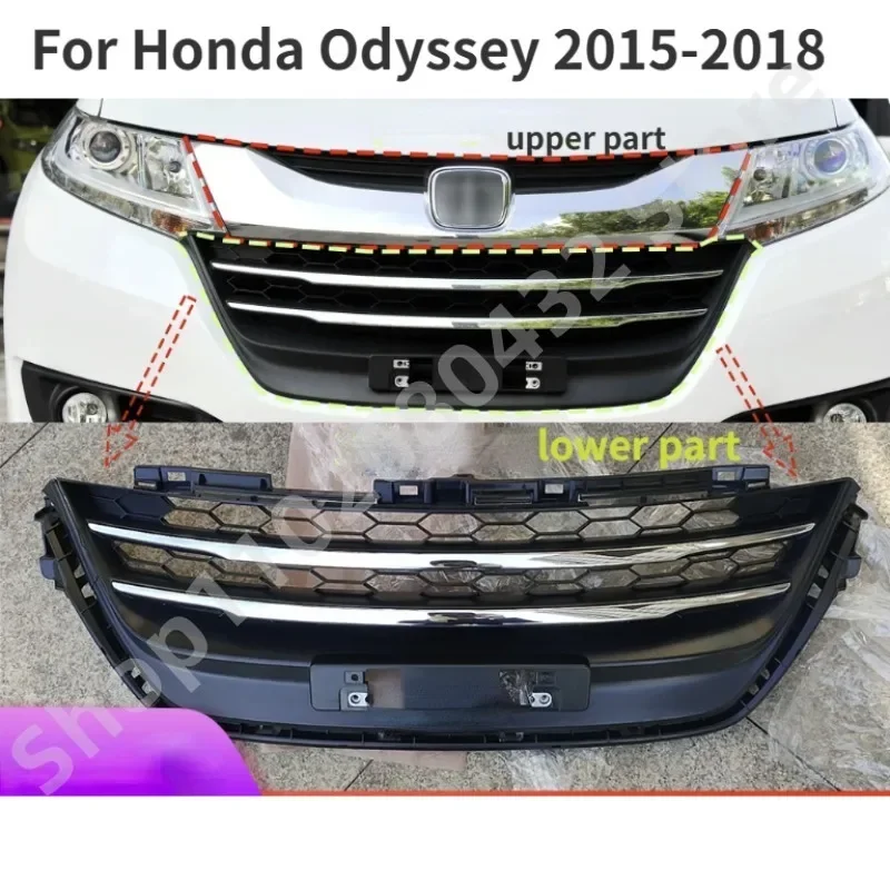 For Honda Odyssey 2015-2018 Replace Front Auto Radiator Grills Style Grill Exterior Part Upper and lower grille