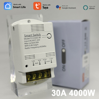 Tuya Smart WiFi 4000W 30A Home Automation High-power Relay Module RF433 Receiver Circuit Breaker Work With Alexa Google Home