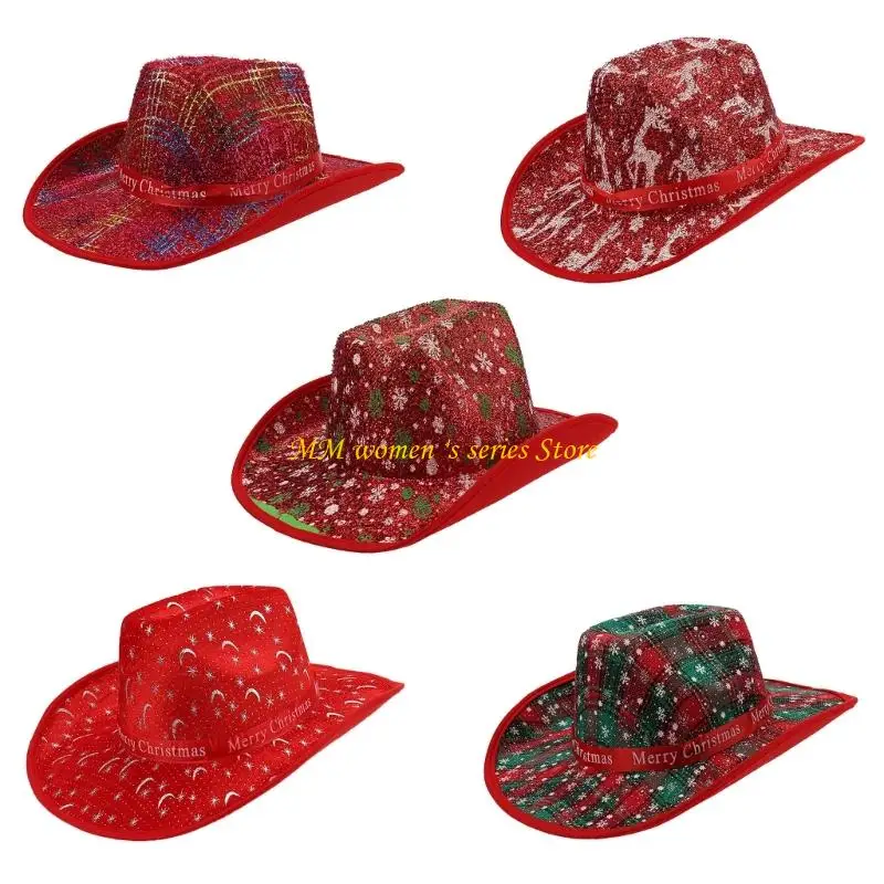 Q39C Festives Unisex Hat Light weight Foldable For Christmas Parties Travel Storage
