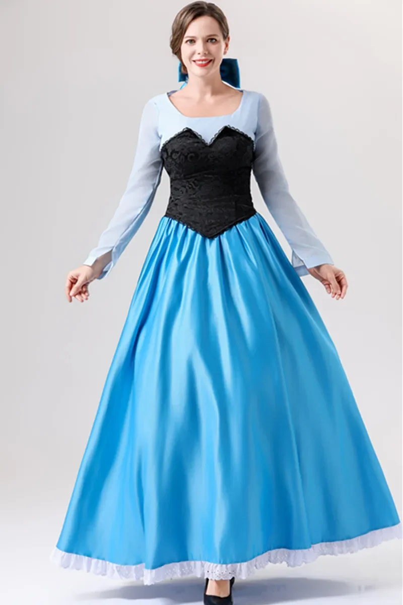 

Halloween European Anime Frozen Elsa Princess Cosplay Dress Stage Performance Fairy Tales Cinderella Fancy Costume