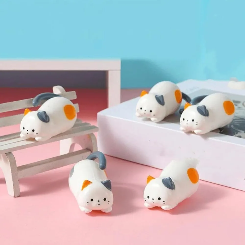 New Cute Rolling Cat Toy Stress Relief Plastics Clockwork Kitten Movable Toy Fidget Movable Toy Ornaments Home