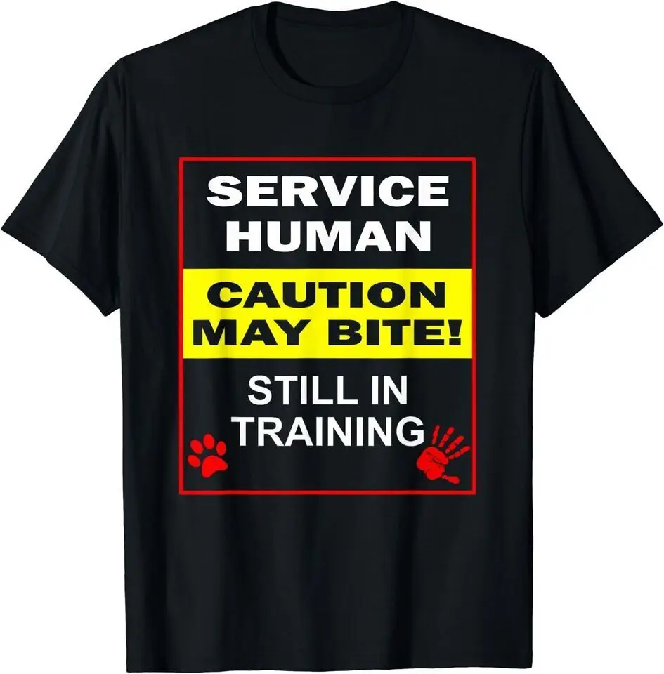 

New Service Dog in Training Funny Human Training Dog Walker Funny T-Shirt USA