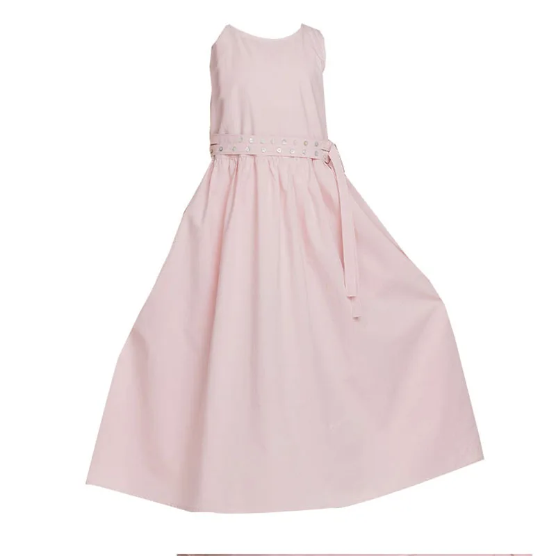 فستان صيفي أزرق أصفر وردي للفتيات جديد 2025 فساتين لطيفة للفتيات 10-12 6 7 8 9 11 13 14 15 17 18 20 25 سنة مع بطانة #4