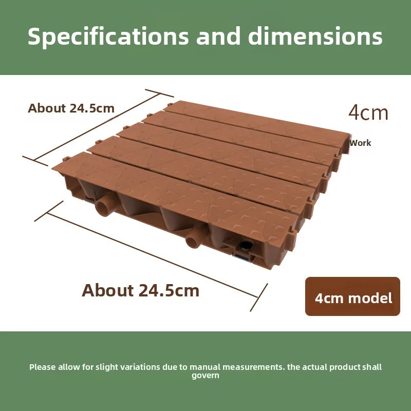 6Cm Heightened Toilet Floor Mat Fully Paved Bathroom Non-slip Mat Shower Room Floor Outdoor Moisture-proof Thickened Pedal 4cm