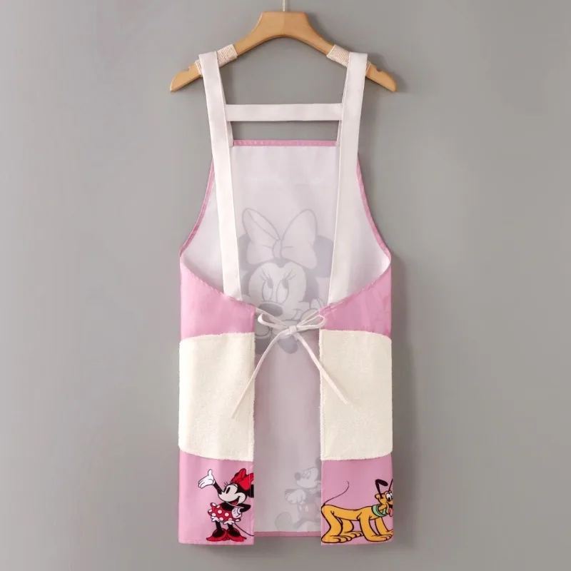 ديزني ميكي ماوس المئزر الطبخ الخبز مقاوم للماء أنيمي الأعمال المنزلية مكافحة الحشف الرجال النساء لطيف القهوة وزرة لوازم المطبخ