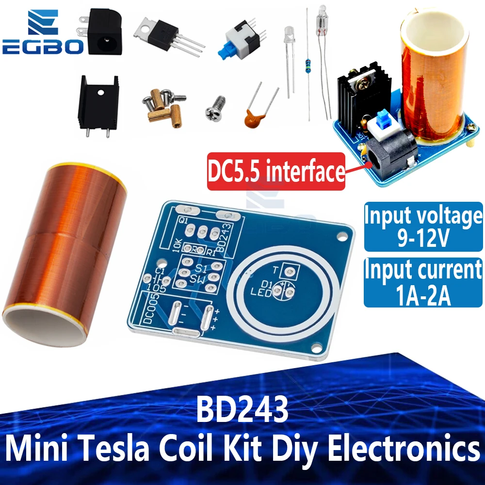 1 ~ 10 قطعة EGBO BD243 مجموعة لفائف تسلا الصغيرة الدعائم السحرية لتقوم بها بنفسك أجزاء أضواء فارغة التكنولوجيا لتقوم بها بنفسك الالكترونيات BD243C