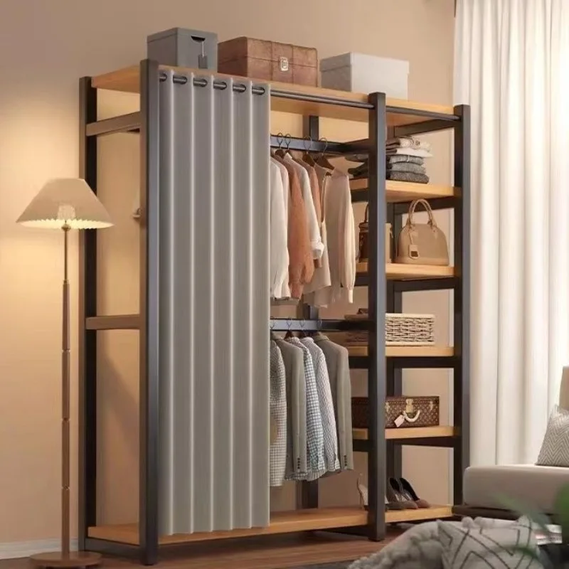 

Simple floor-to-ceiling household hanger wardrobe bedroom storage cloakroom rack assembly hanger combination coat rack