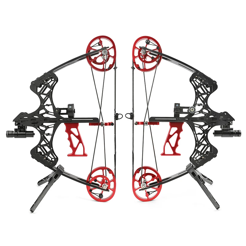 Archery 35 Lbs Composite Bow Mini Compound Shoot Steel Ball Mini Compound Bow Set Dual-purpose Hunting Bow Set