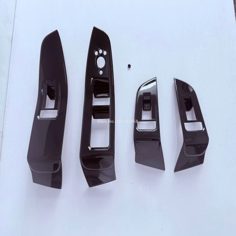 LHD لسيارة جيب جراند شيروكي 2024 2025 نافذة الكربون ارتفاع الزجاج رفع التبديل لوحة أزرار مسند الذراع غطاء الكسوة الملحقات الداخلية #5