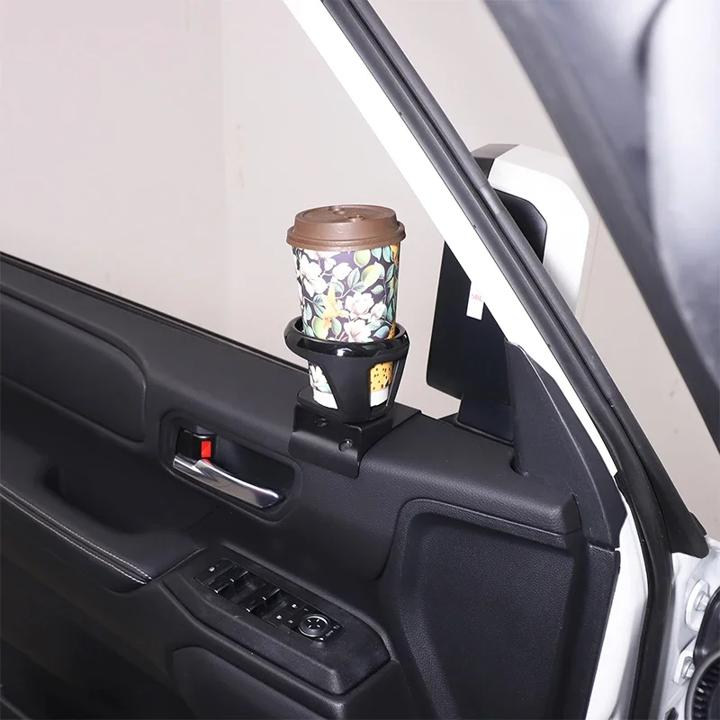 

Carbon Steel Black For Toyota Land Cruiser Prado 250 LC250 2024+Car interior door panel top edge cup holder interior accessories