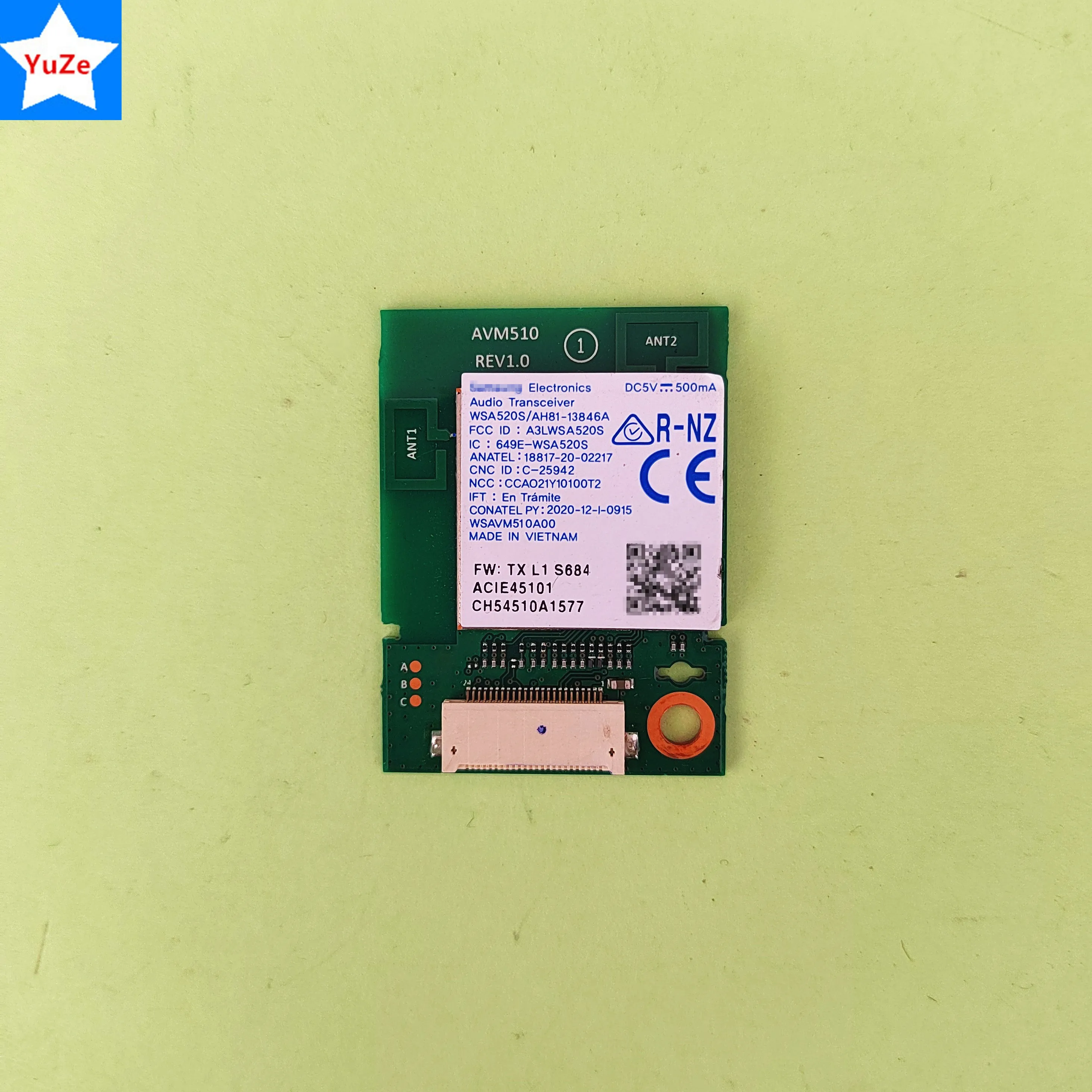 

AH81-13846A AVM510 A3LWSA520S WSA520S Bluetooth module 649E-WSA520S WSAVM510A00 for Speaker WiFi module