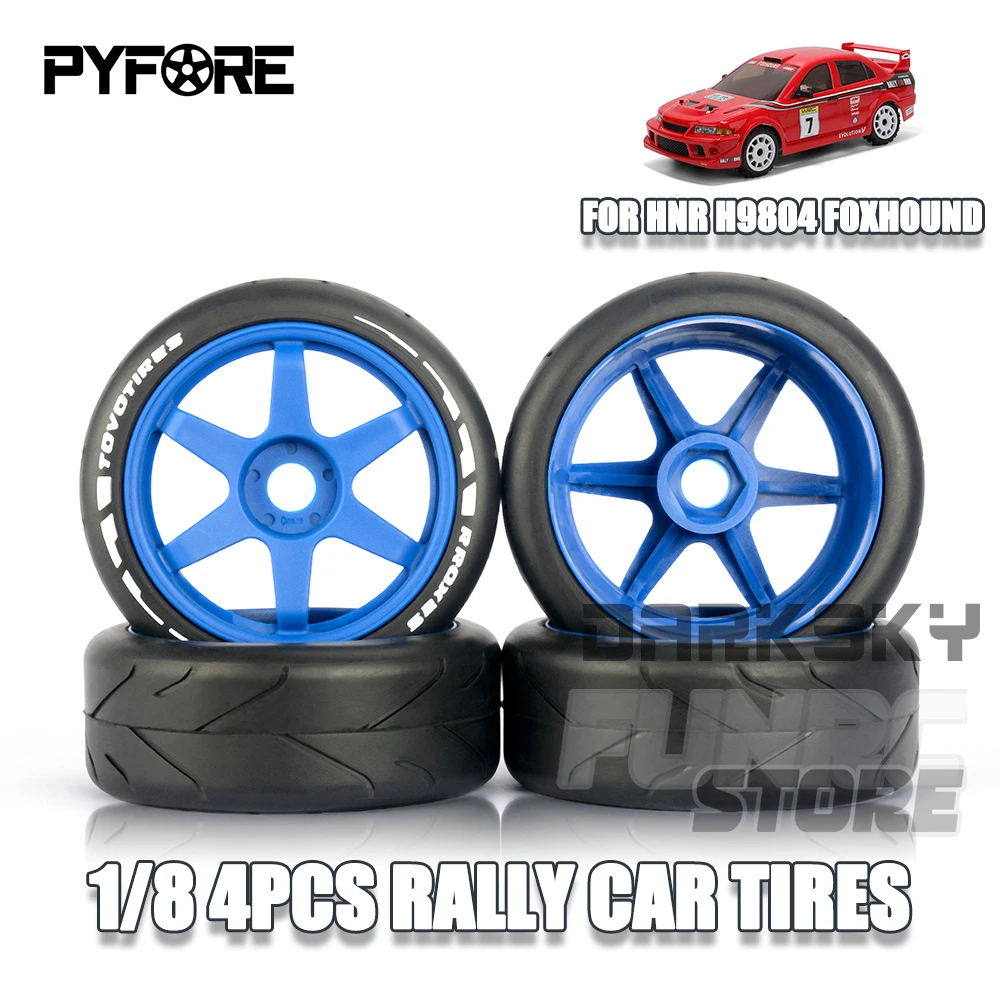

PYFORE 4PCS 17mm Tires Adapter 102x40mm for 1/8 RC Model Car HNR H9804 FOXHOUND Rally Car Accessories