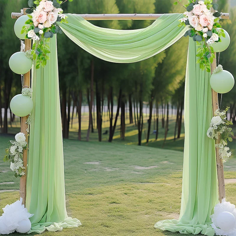 Wedding Arch Drape Chiffon Fabric Draping Curtain Drapery Wedding Stage Backdrop Draping Ceremony Reception Hanging Decoration