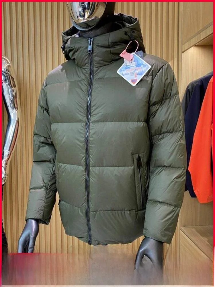 

High-Insulation down Jaet for Men Outdoor Winter Warm Thiened Bread Sle Hooded Design Faionable Youth Polyester F...