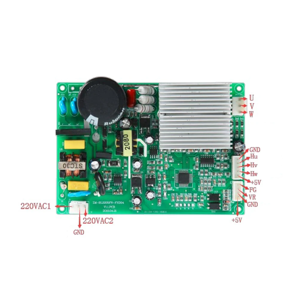 

400W 3A DC Brushless Motor Driver Board AC220V Power Stepless Speed Controller for Hall/No Hall DC Motor