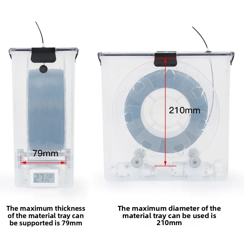1KG PLA/PETG Filament Storage Box - 3D Printer Sealed Dry Case, Dust & Moisture Resistant