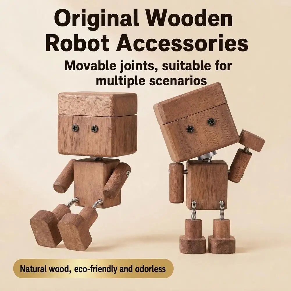 Funny Hot Wobbly Shaking Wooden Man Figurine for Dashboard Ornament ,Shaking Feet Wooden Doll Desktop Ornament Car Air Freshener