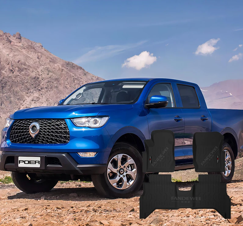 

Индивидуальные 3D автомобильные коврики для Great Wall Pao 2019+, высококачественный автомобильный напольный коврик 4X4, внедорожный пикап, защитные аксессуары для автомобиля
