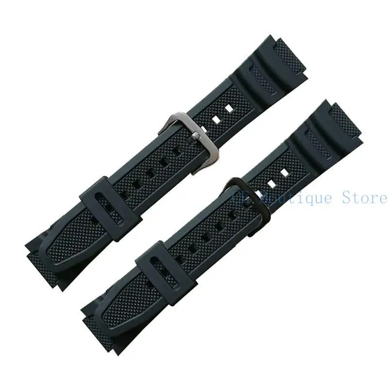 Fit for Casio W735H W800 SGW300H Durable Sweatproof Bracelet Adjustable Silica Replacement Bands Smartwatch Straps