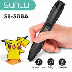 SUNLU SL-300A 3d Pen GEN Pen LCD Screen Paiting 100m Filament PLA PCL ABS Low Temperature 3D Printer Pen