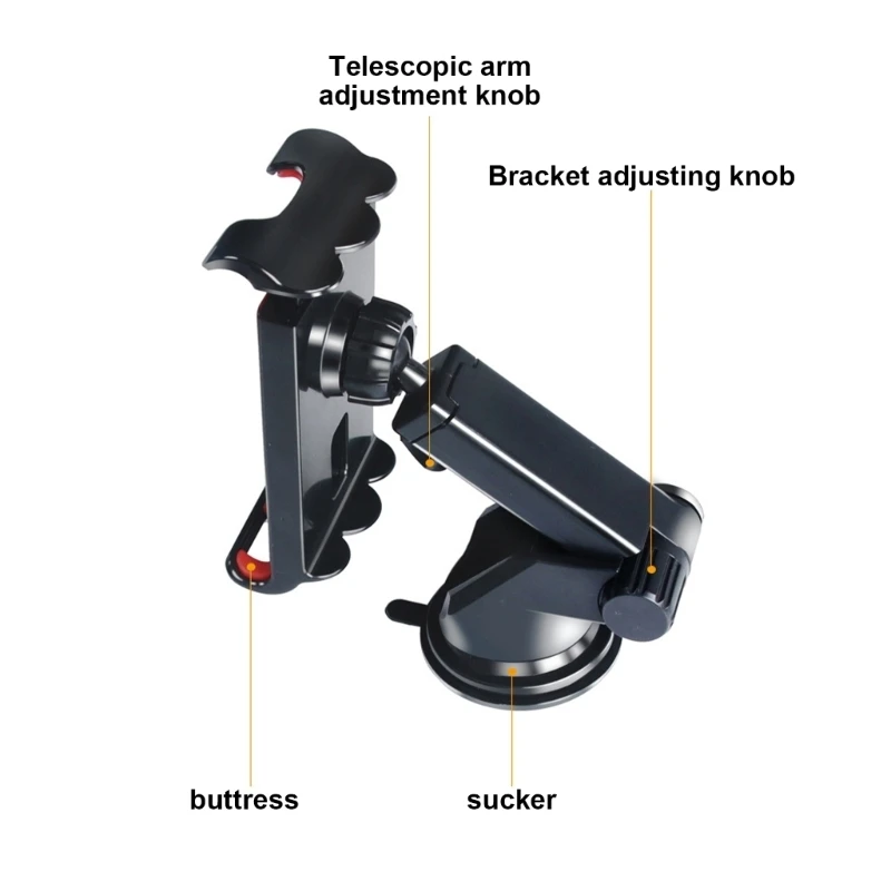 77JD Car Dashboard Tablets Holder Rotating Suction Cup Stand Windscreen Holder