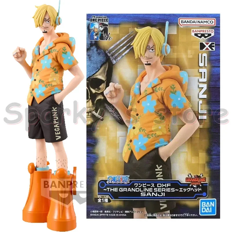 Bandai Original DXF THE GRANDLINE SERIES ONE PIECE Anime Figure SANJI Tony Tony Chopper ZORO Action Figure Toys for Kids Gifts