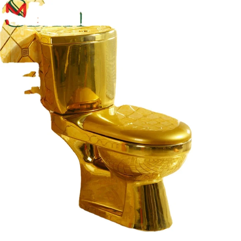 golden ceramic color wc toilet bowl bathroom two piece gold toilet