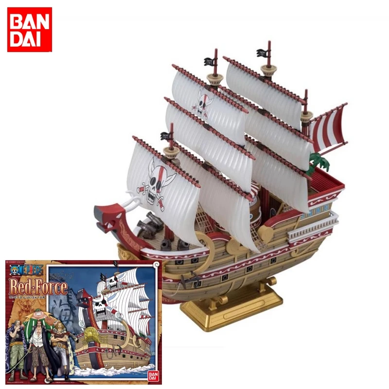 

Фигурка героя аниме Bandai, оригинальная цельная Сборная модель Красной силы, Коллекционная модель, украшения, подарки для детей