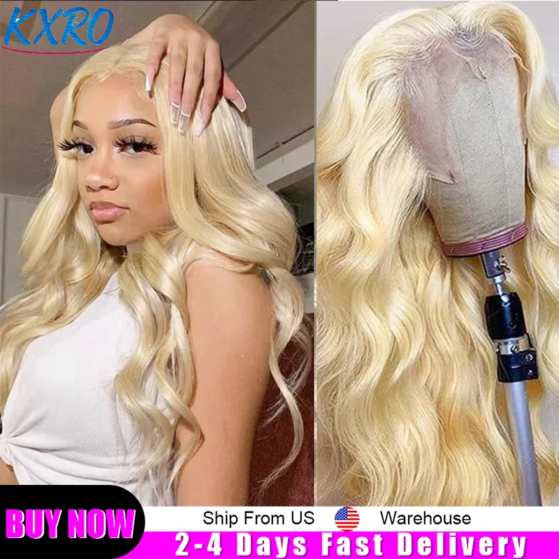 

613 Blonde HD Lace Frontal Human Hair Wig Deep Wave Curly Human Hair Wig Straight Body Wave Human Hair Wigs on Clearance Sale