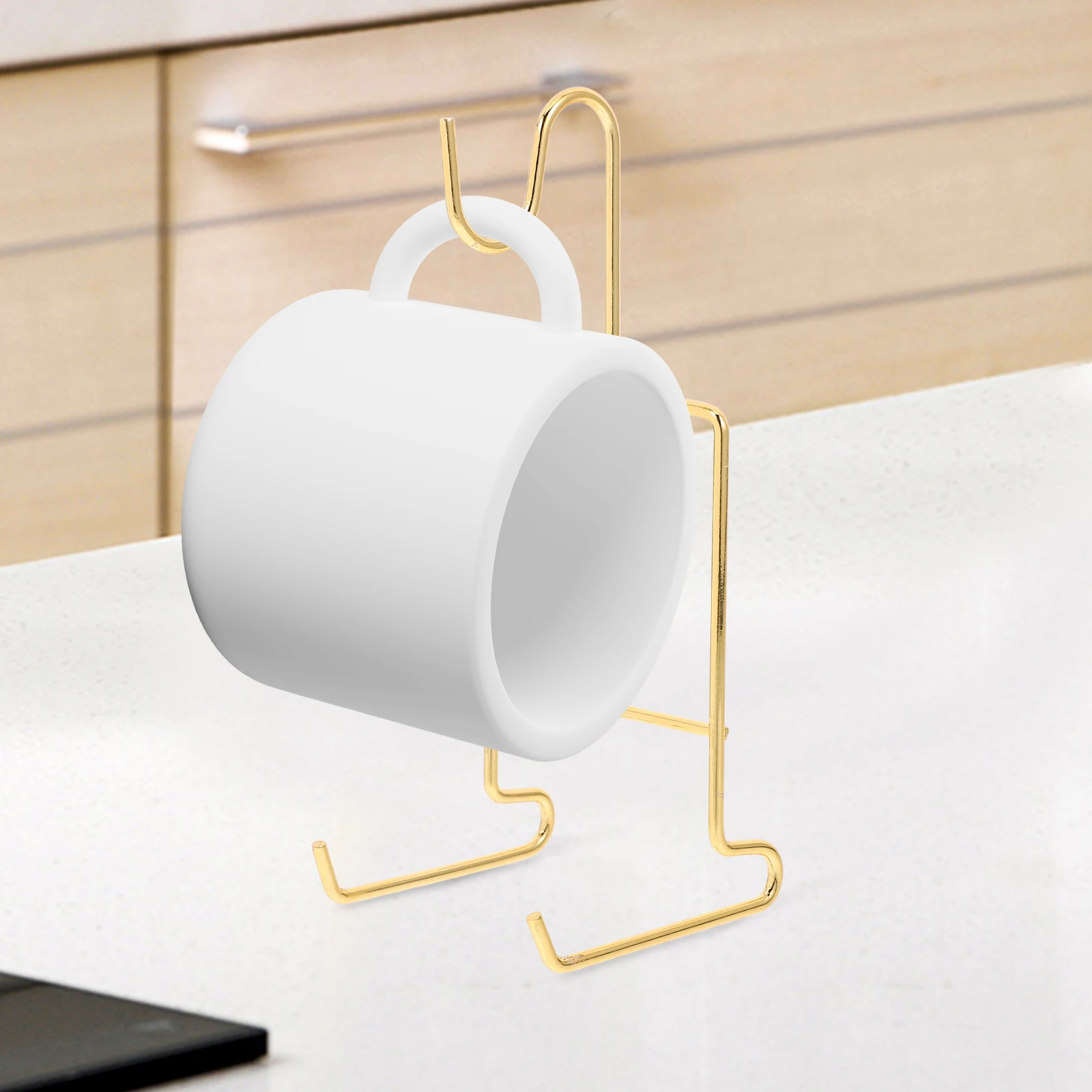 

2pcs Mug Holder Cup Storage Rack Kitchen Countertop Organizer Mug Stand Drying Rack For Home Coffee Station Supplies