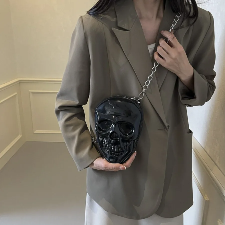 

Fashionable Halloween Skull Bag European and American-style quirky niche single-shoulder women's bag small round bags