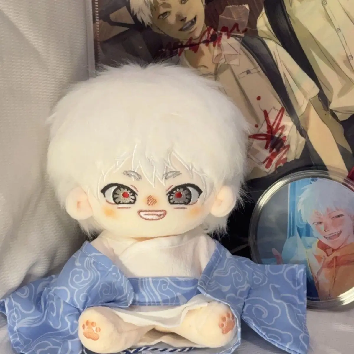 20cm The Summer Hikaru Died  Yoshiki Tsujinaka Stuffed Cotton Doll Toys Kawaii Dress-up Cotton Doll Gift Puppets Xmas