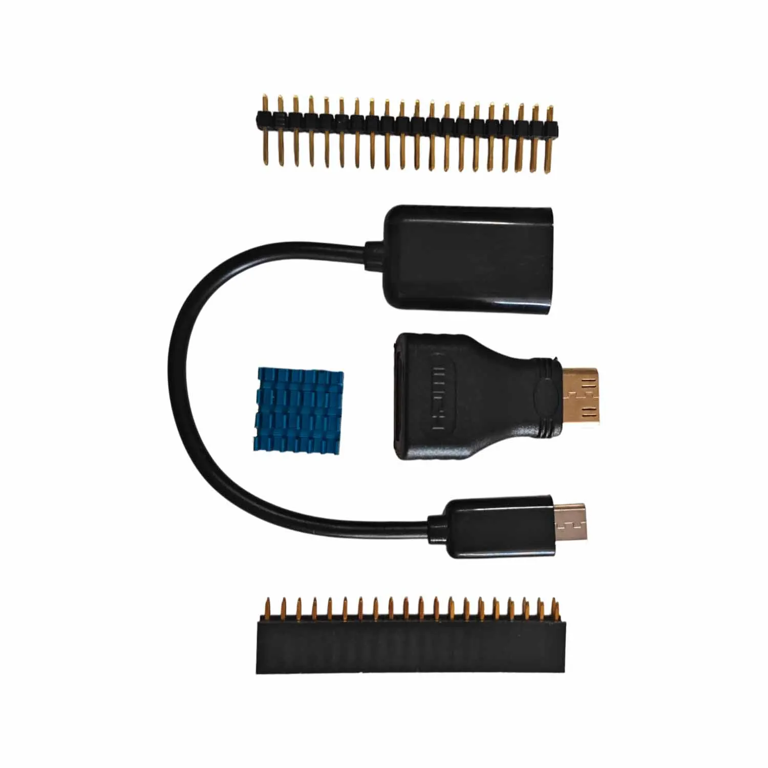 5 in 1 Mini HDMI-compatible Adapter + OTG Cable + 40Pin GPIO Header for Raspberry Pi Zero W