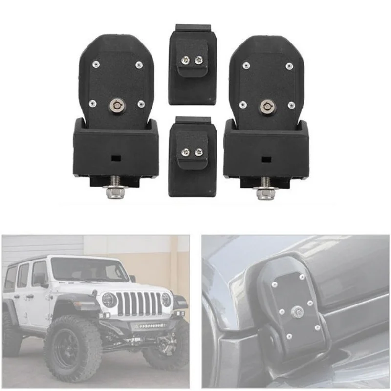 Anti-Theft Hood Latch Catch Kit For Jeep Wrangler JL Jlu Gladiator JT 2018-2025 Car Engine Hood Replacement Hood Lock With Key
