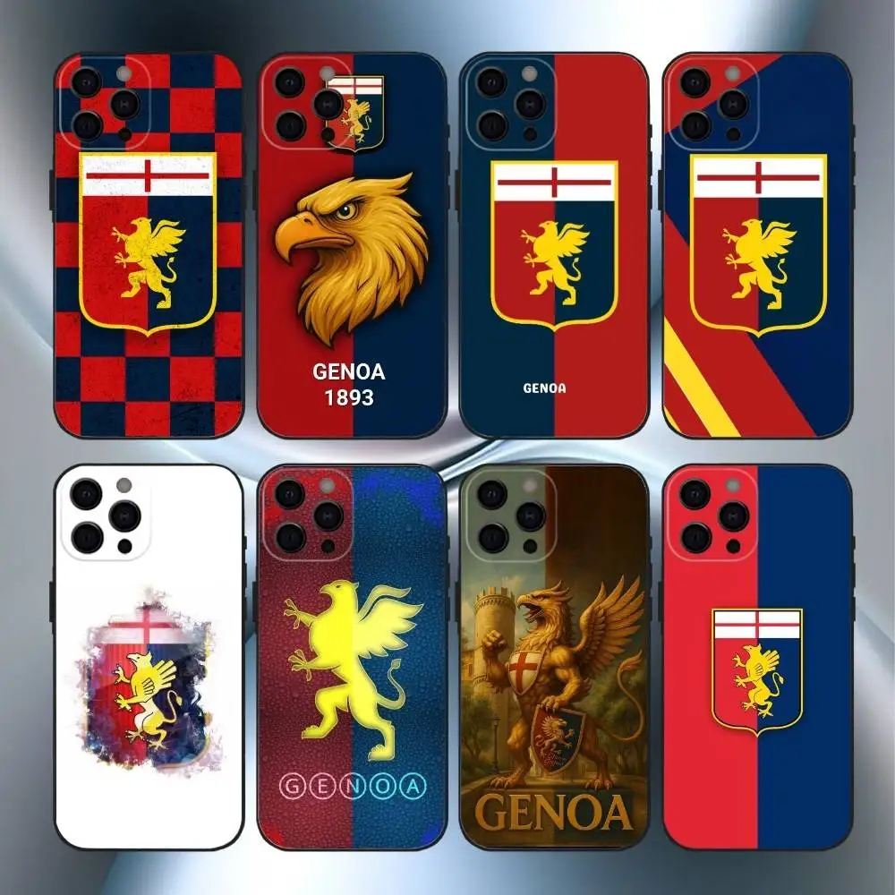 Capa de telefone G-Genoa para iPhone17,16,15,14,13,12 Plus, capa preta de silicone macio máximo