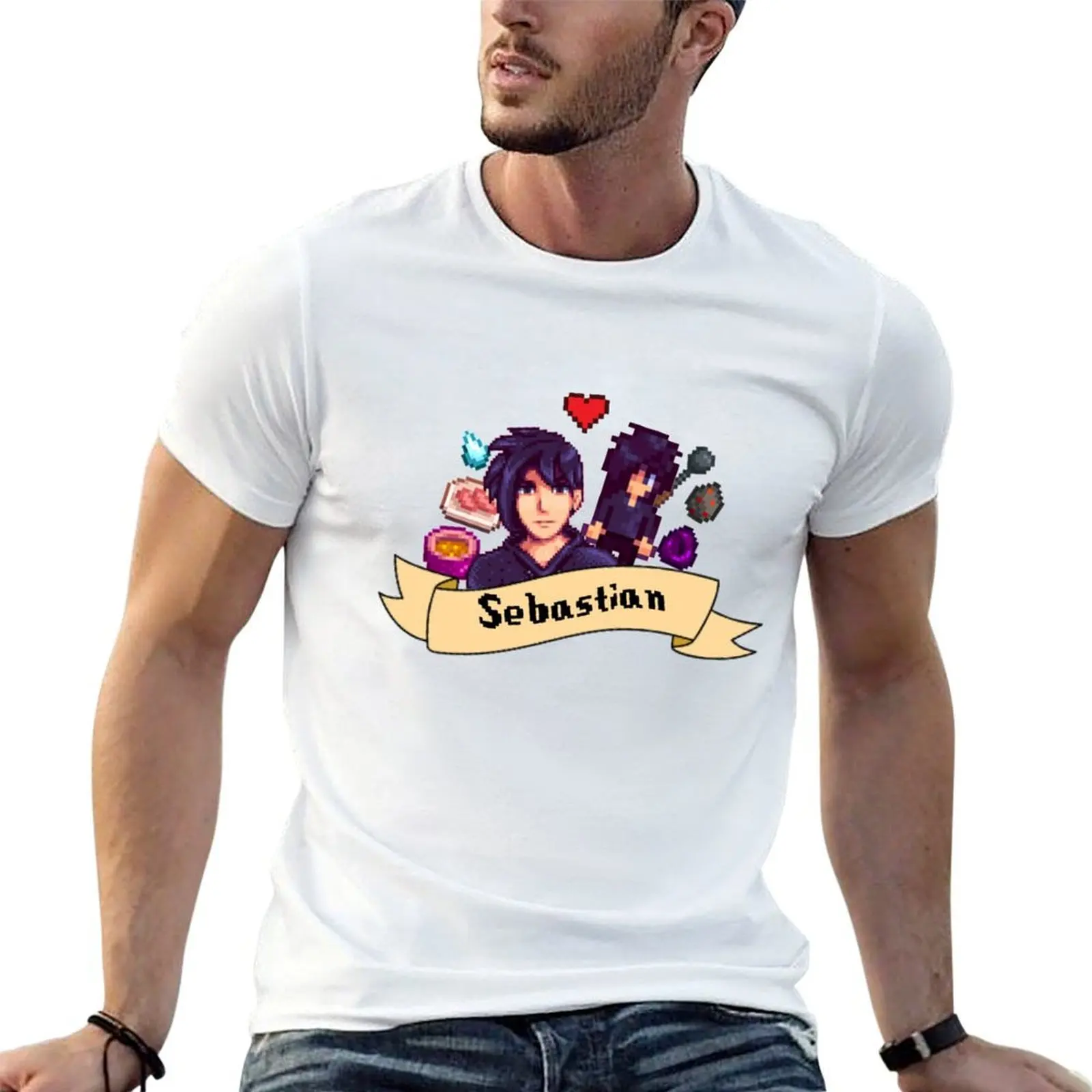 

Stardew Valley- Sebastian T-Shirt man t shirts cotton t shirt man casual T-Shirt