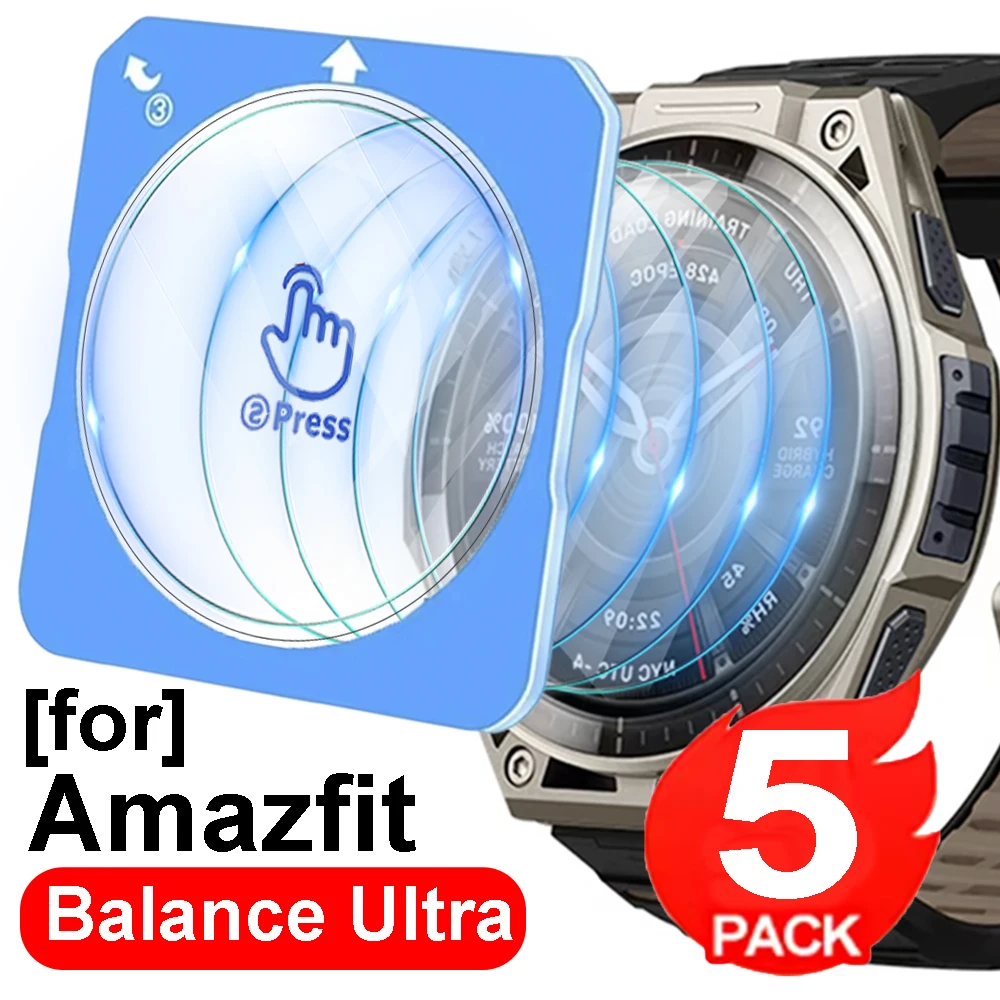 For Amazfit Balance Ultra Easy Installation 1-5pcs Tempered Glass Screen Protector HD Protective Films for Amazfit Balance Ultra