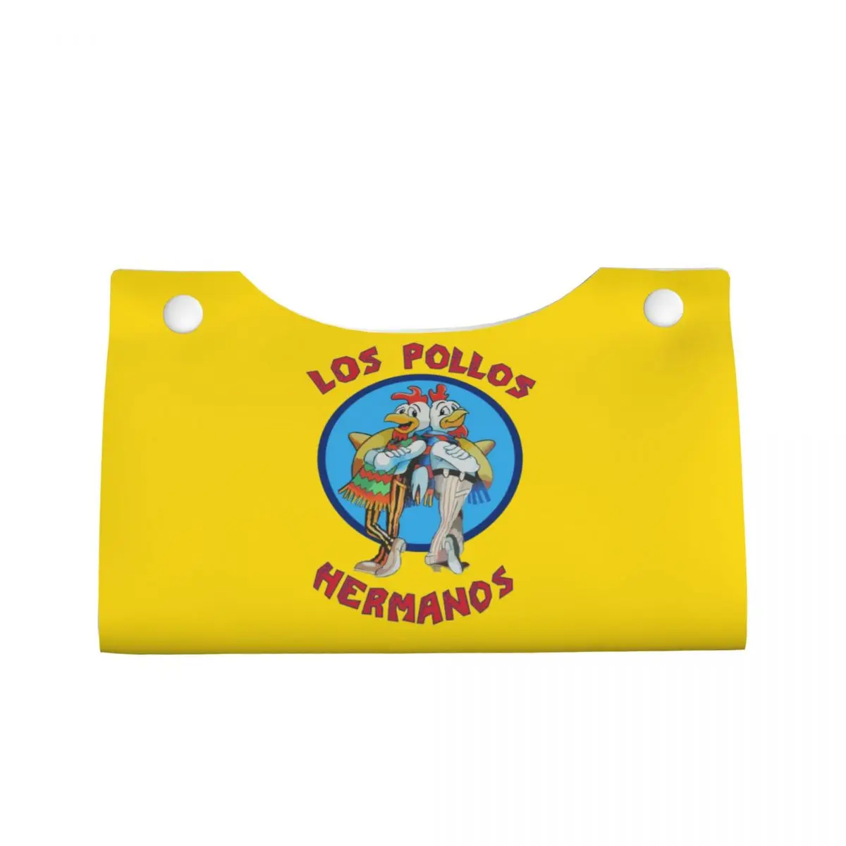 Custom Distressed Breaking Bad Tissue Box Cover PU Leather Rectangular Los Pollos Hermanos Facial Tissues Holder for Office