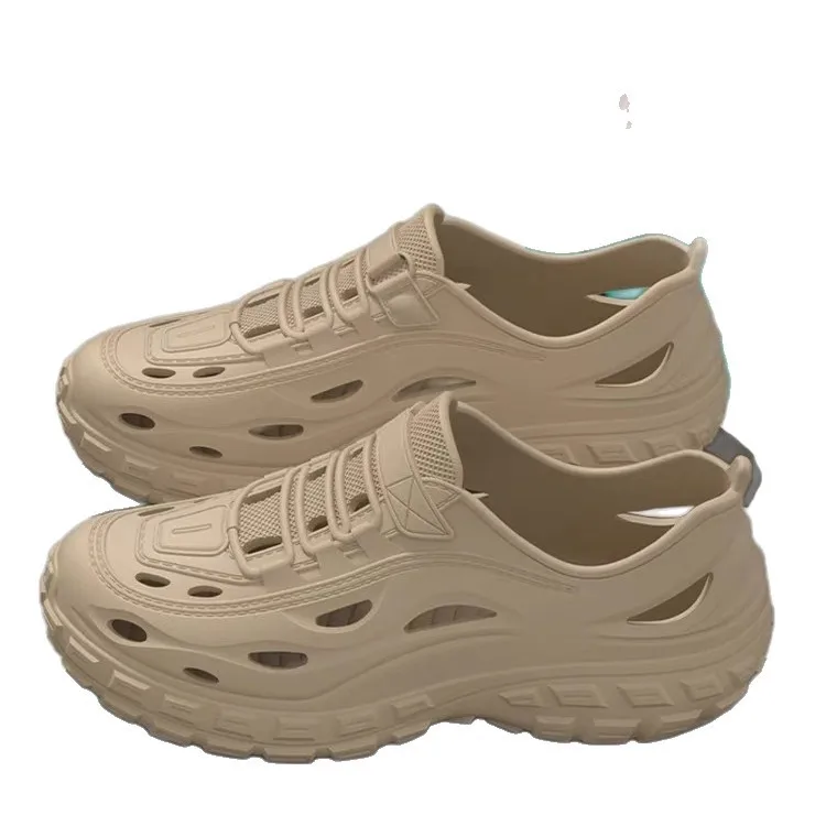 

Men's Summer Outerwear New Style Stepping on Shit Feel Baotou Slippers Thick Bottom Hole Shoes