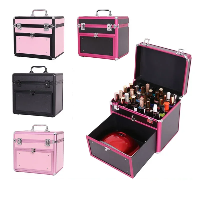 New Brand Makeup Box Artist Professional Cosmetic Cases Make Up Tattoo Nail Multilayer Toolbox Storage Essential Oil Organizer