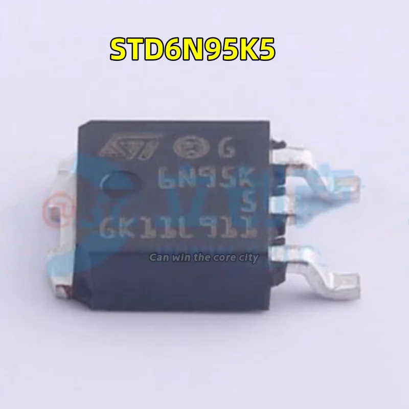 1-100 PCS/LOT New original STD6N95K5 screen print 6N95K5 patch TO-252 MOS field effect tube transistor