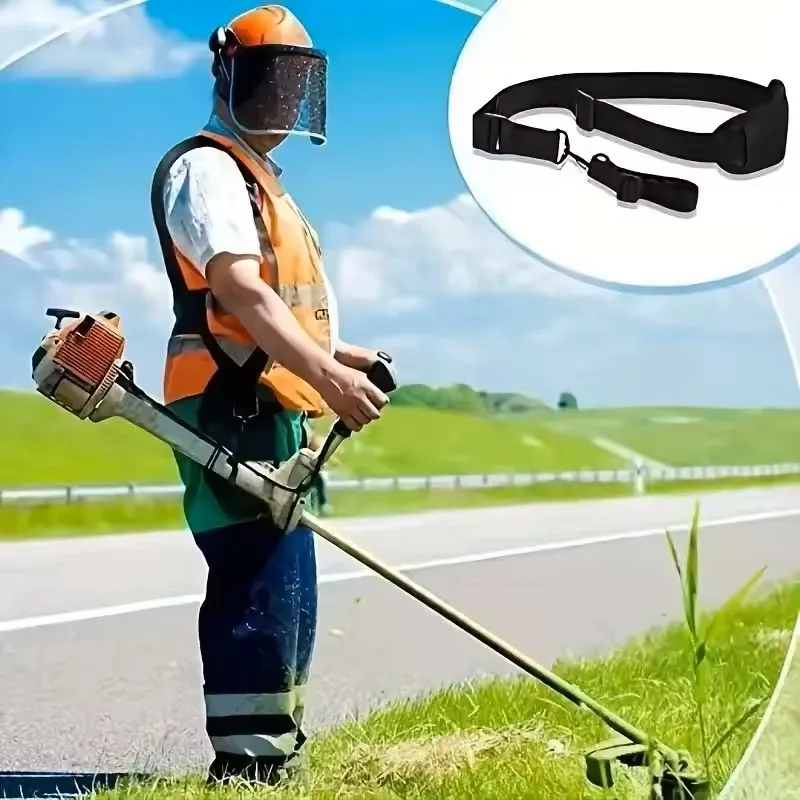 Padded Adjustable Trimmer Shoulder Strap, Comfort Carry Harness Belt for Grass String Trimmer Leaf Blower Garden Tools