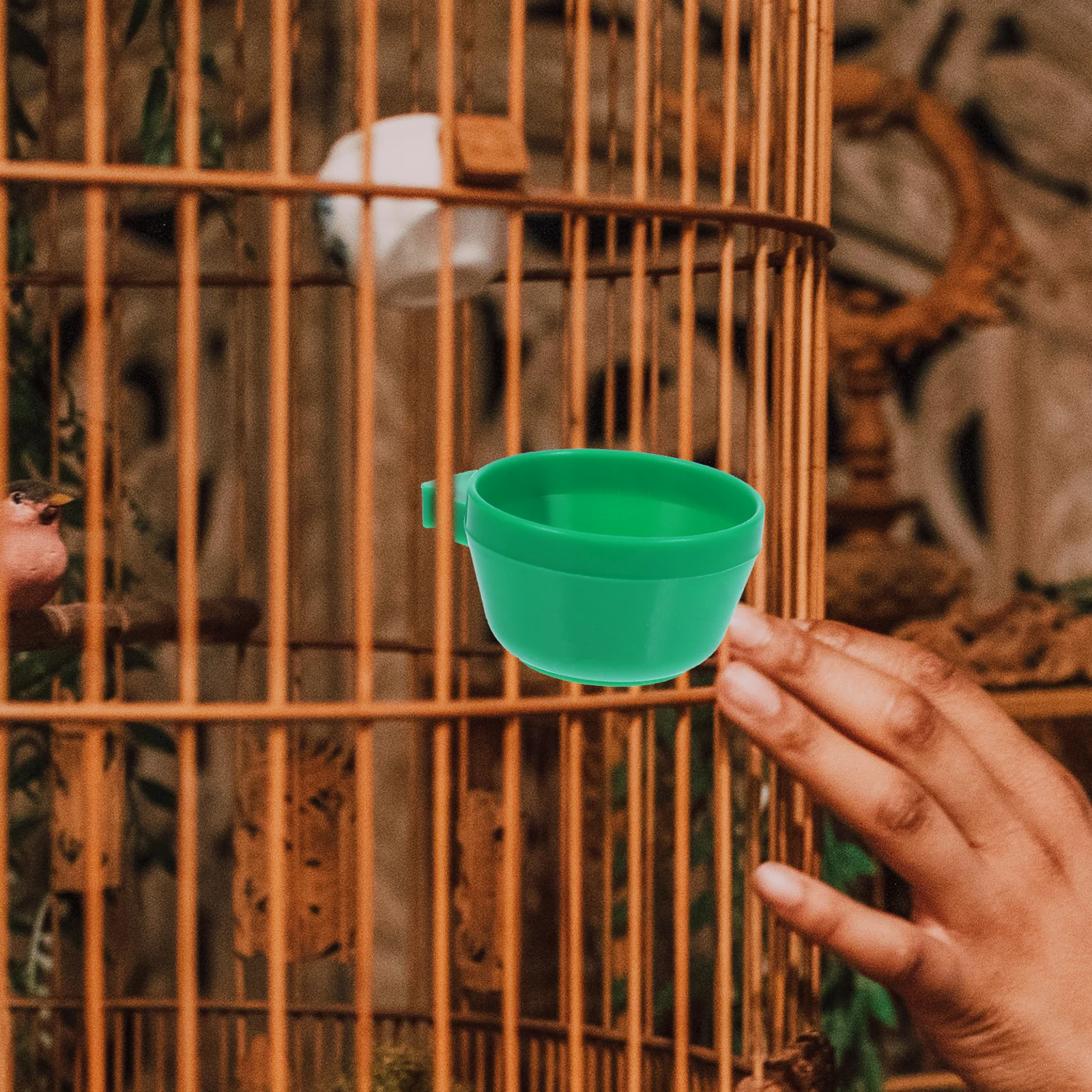 

25pcs Food Box Water Cup Round Bird Water Holder Bowl Cage Accessories Feeder for Parrot Pigeon Cockatiel Pet Supplies