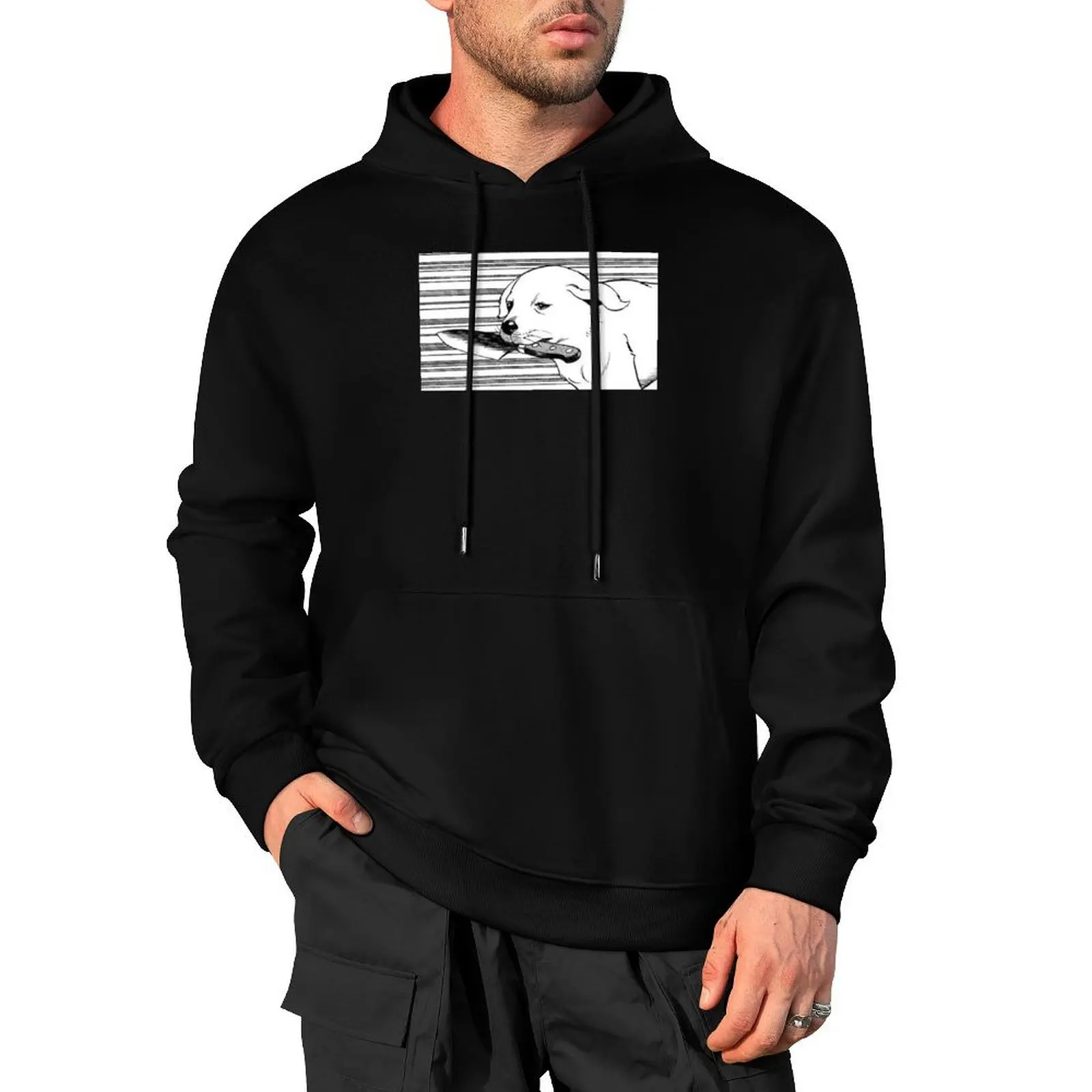 

Knife Dog Pullover Hoodie men's coat aesthetic clothing mens designer clothes new hoodies and sweatshirts