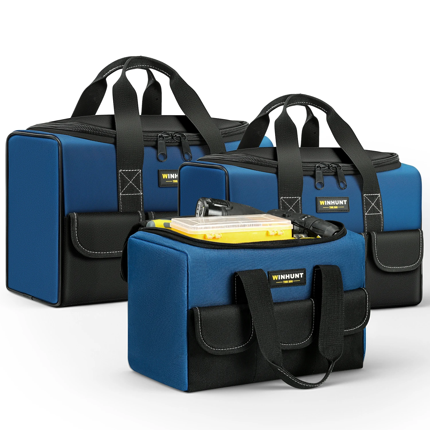 WINHUNTool Bag Set, 3 Sizes, Heavy-Duty Storage Bags, Tool Bag Organizer 1680D Tool Bags for Electrician Construction