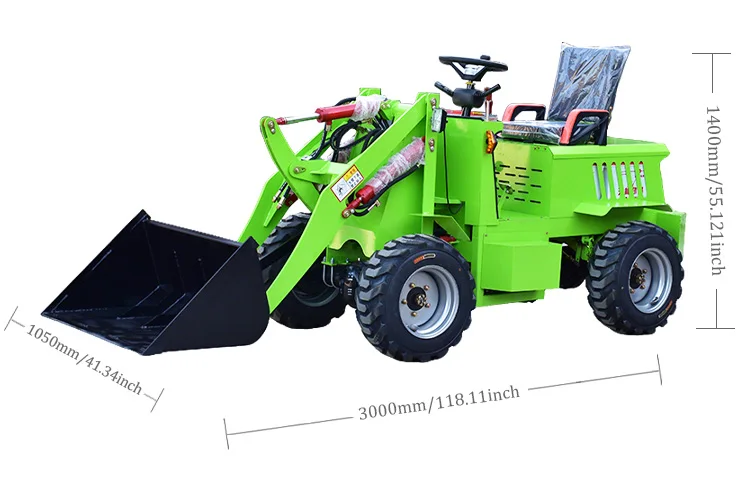 Elektrische Mini-Lader für den Haushalt, Elektrostapler für Baustellen und Bulldozer zur Reinigung von Viehmist auf Bauernhöfen – Detail 2